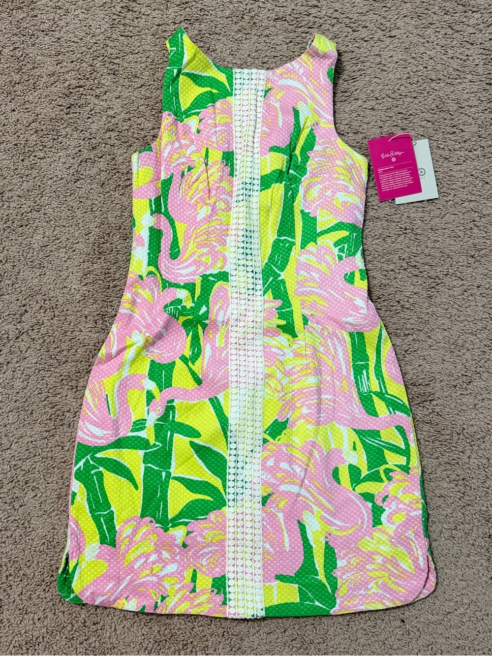 Lilly Pulitzer Pink, Green & Yellow Floral Sleeveless Dress